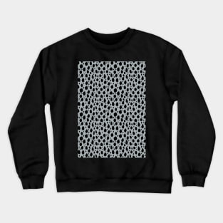 Grey and black Spot Dalmatian Pattern Crewneck Sweatshirt